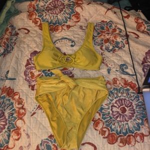 High waisted bikini - tie waist